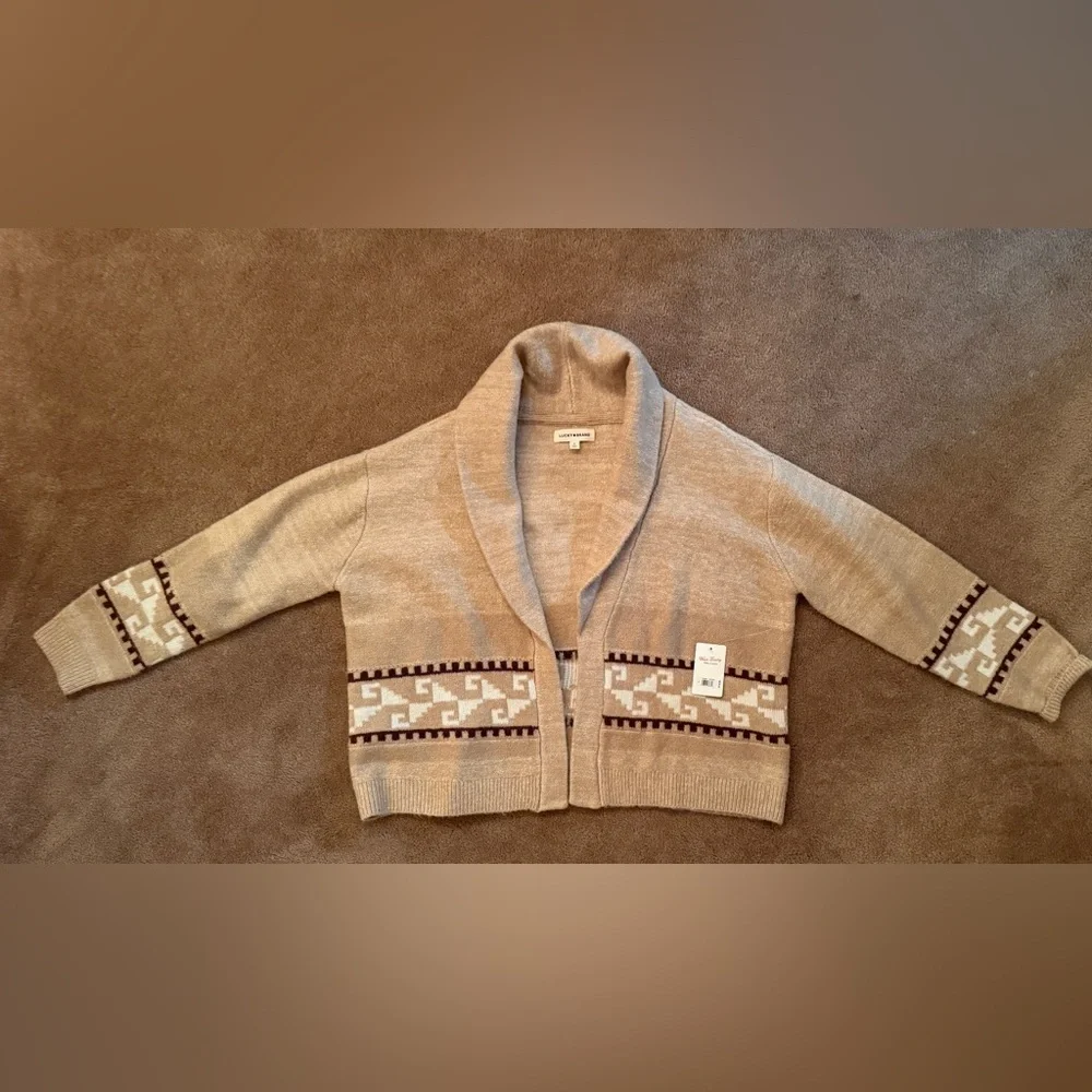 Lucky Brand Sweater Cardigan size L NWT - Picture 3 of 6